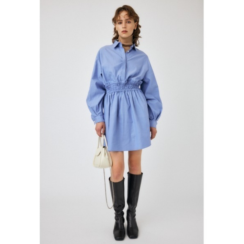 【MonTendre】 秋季上新 M 休闲通勤时尚百搭长袖收腰连衣裙