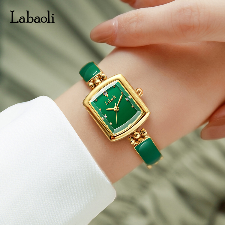 labaoli/拉宝丽（苏苏）LA653-轻奢气质玉石复古方形个性女士腕表