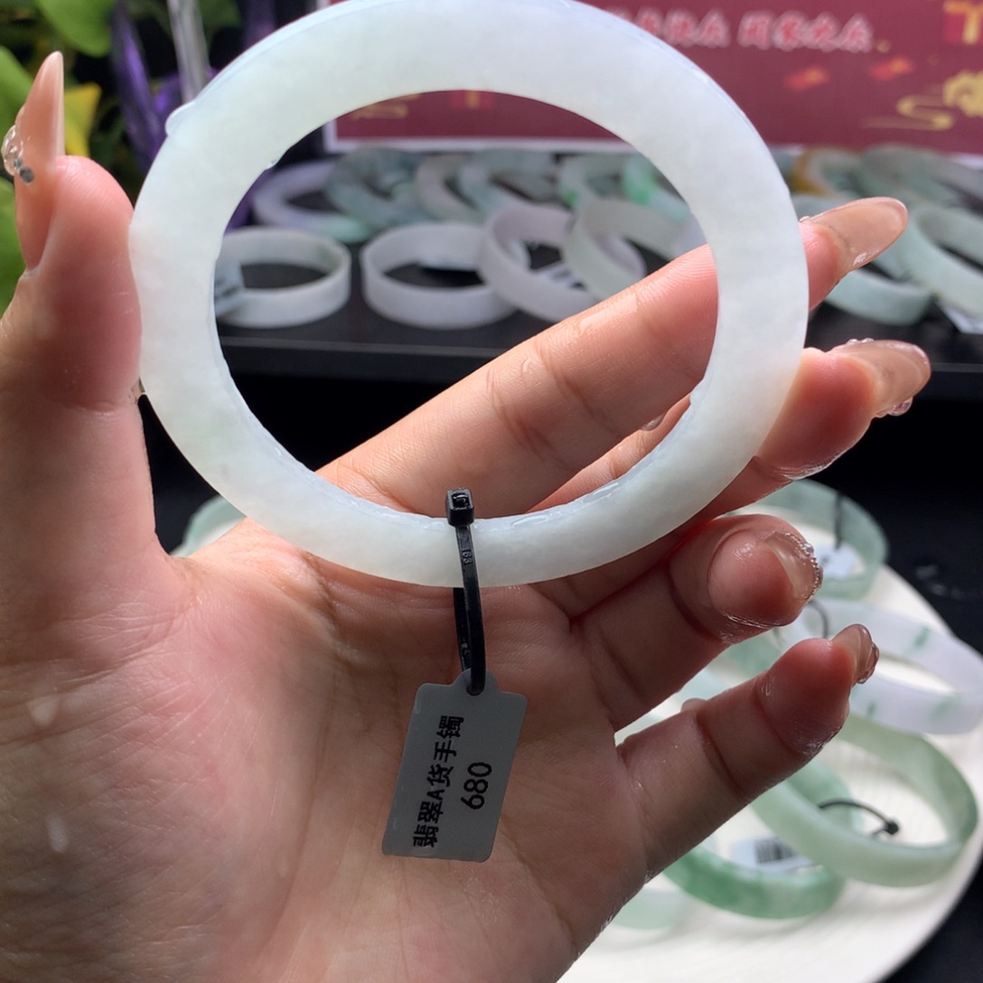 定制翡翠叮当镯未镶嵌58/65