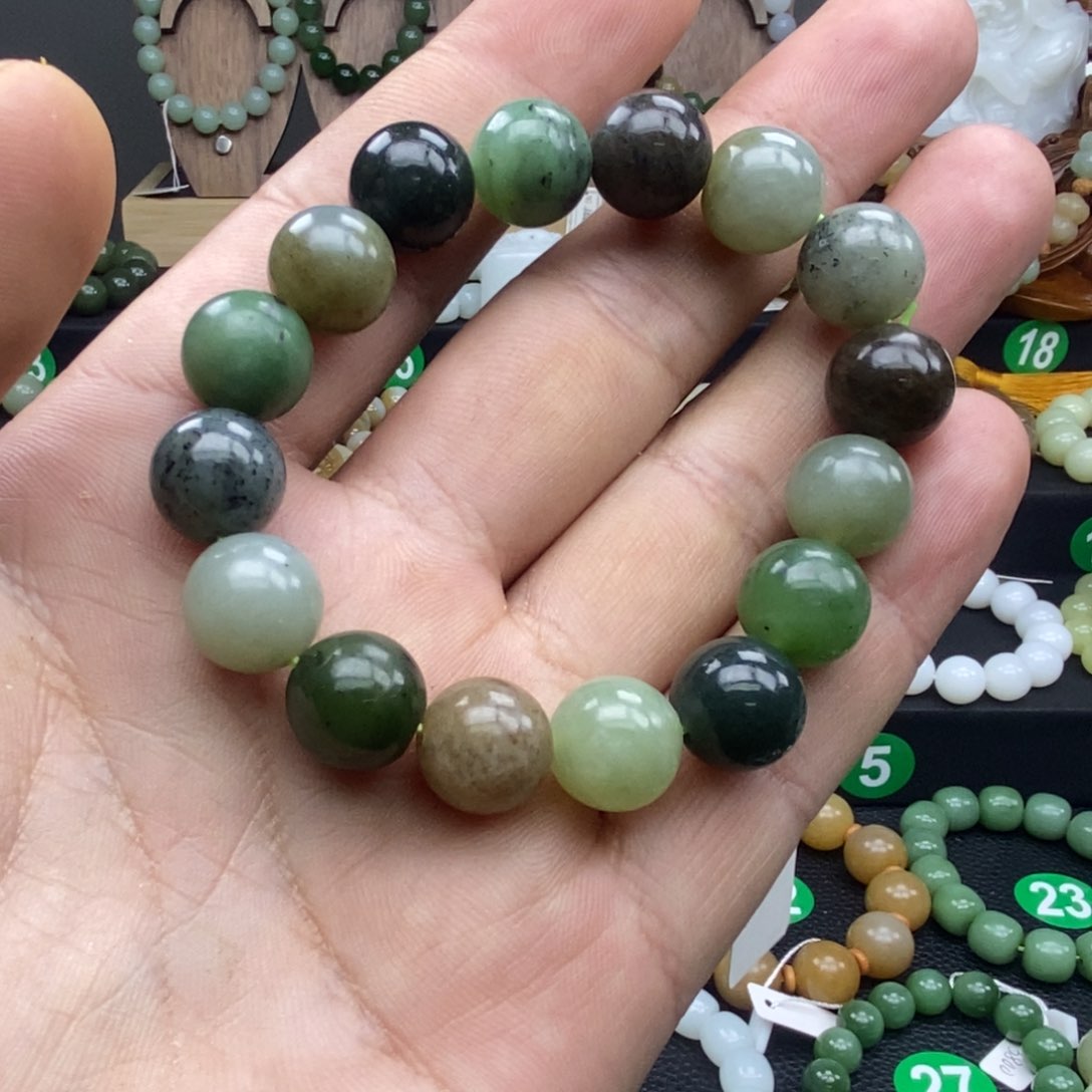 和田玉手链未镶嵌多宝12