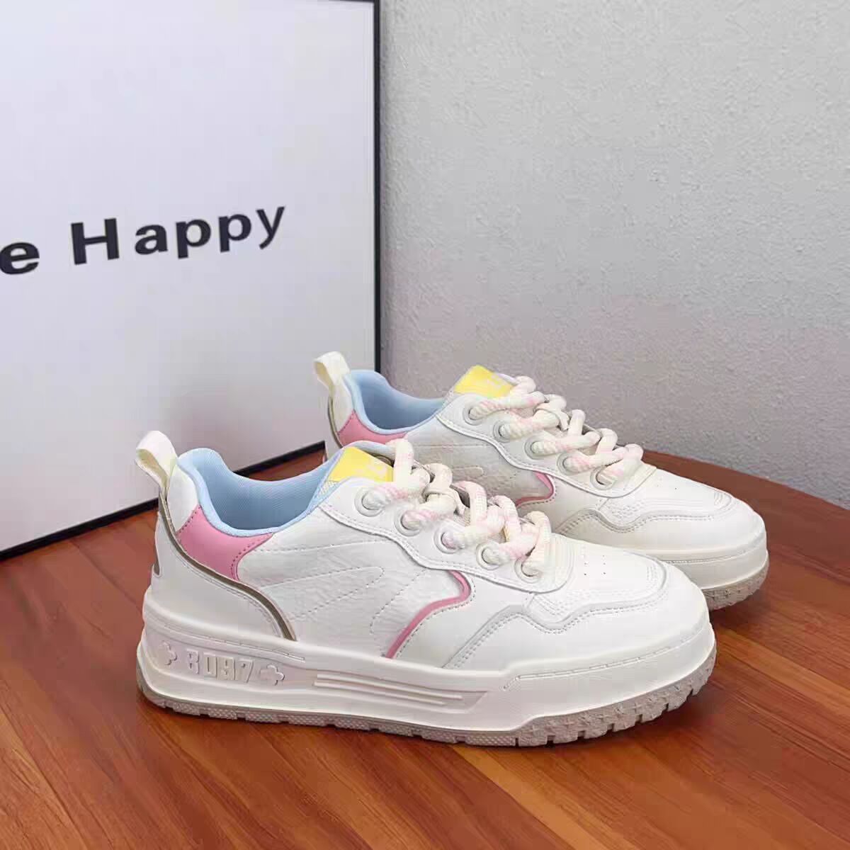 7339-3休闲轻职风平跟老爹鞋时尚休闲鞋百搭韩版厚底透气