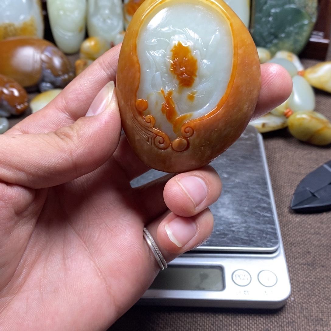 和田玉未镶嵌挂件