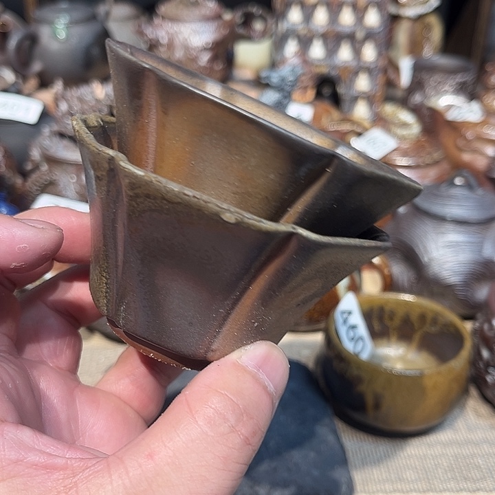 柴烧素烧茶具放漏466