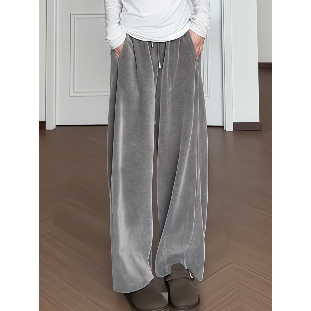 时尚百搭简约显瘦秋季直筒裤宽松休闲裤女