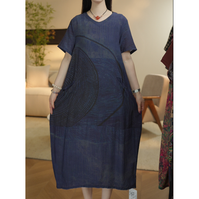 6745夏季新款时尚气质洋气减龄连衣裙