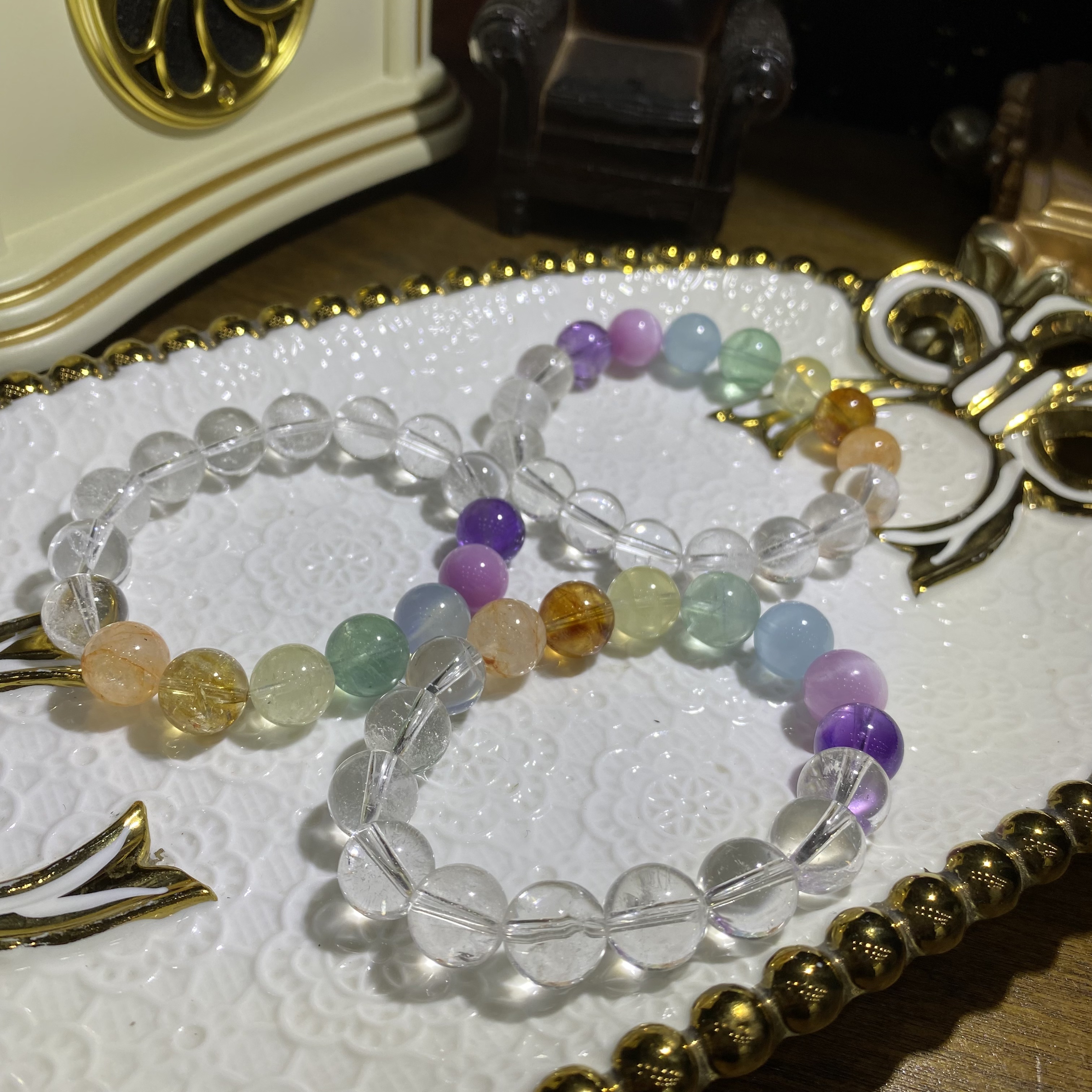 V768-天然水晶多宝设计款手串--多样性发其一