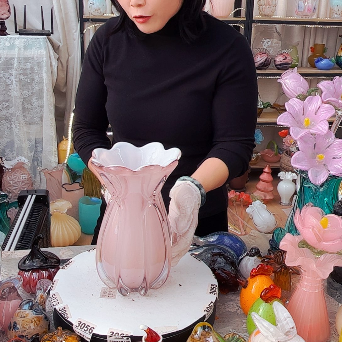 粉白菜福利家悦琉璃工艺品