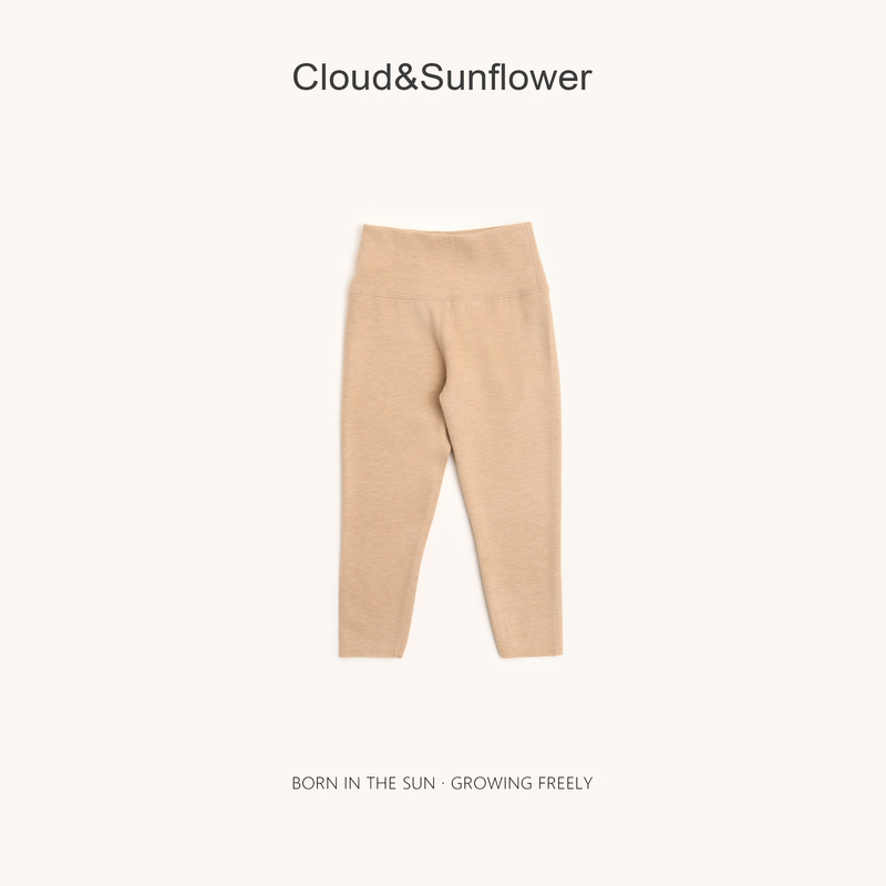 【云朵小葵】女童秋季新款纯色高腰高弹力休闲时尚打底裤1114660