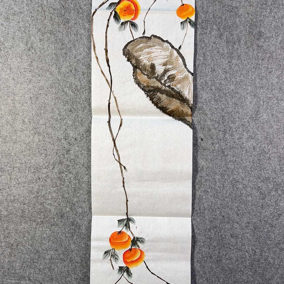 国画380 花鸟在树丛的顶端鸣叫叫声中