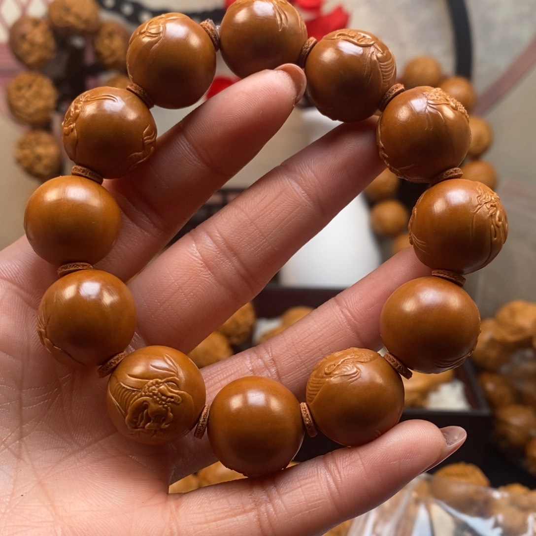 橄榄核手串/手链光珠罗汉1.8