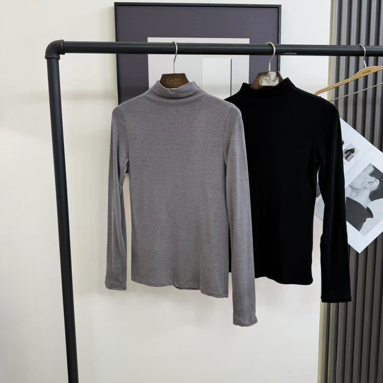 2025韩版秋冬季半高领打底衫Y610