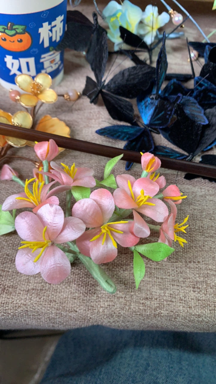 粉黄绿黄色汉服配饰