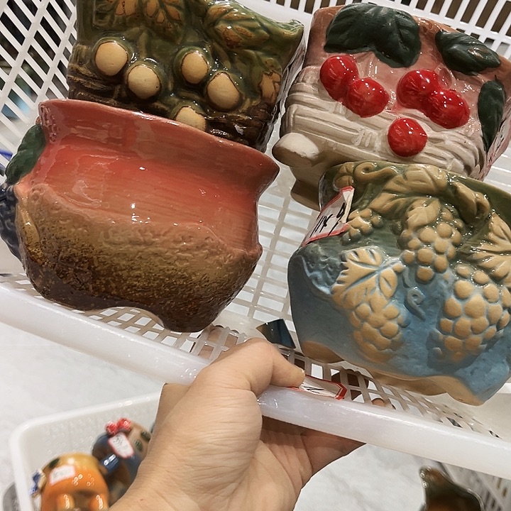 瓷片花盆多肉植物艺术品