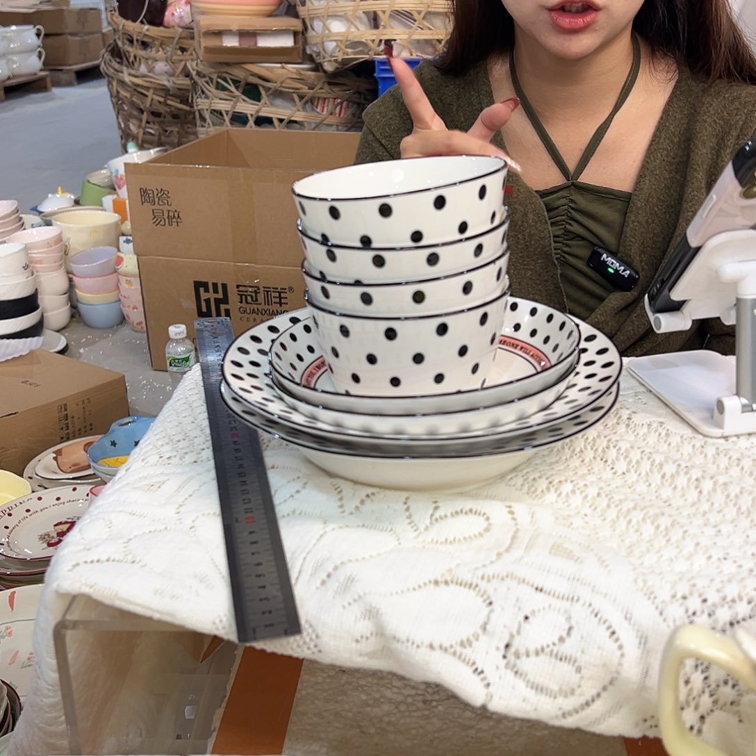 潮州陶瓷工厂微瑕8件套