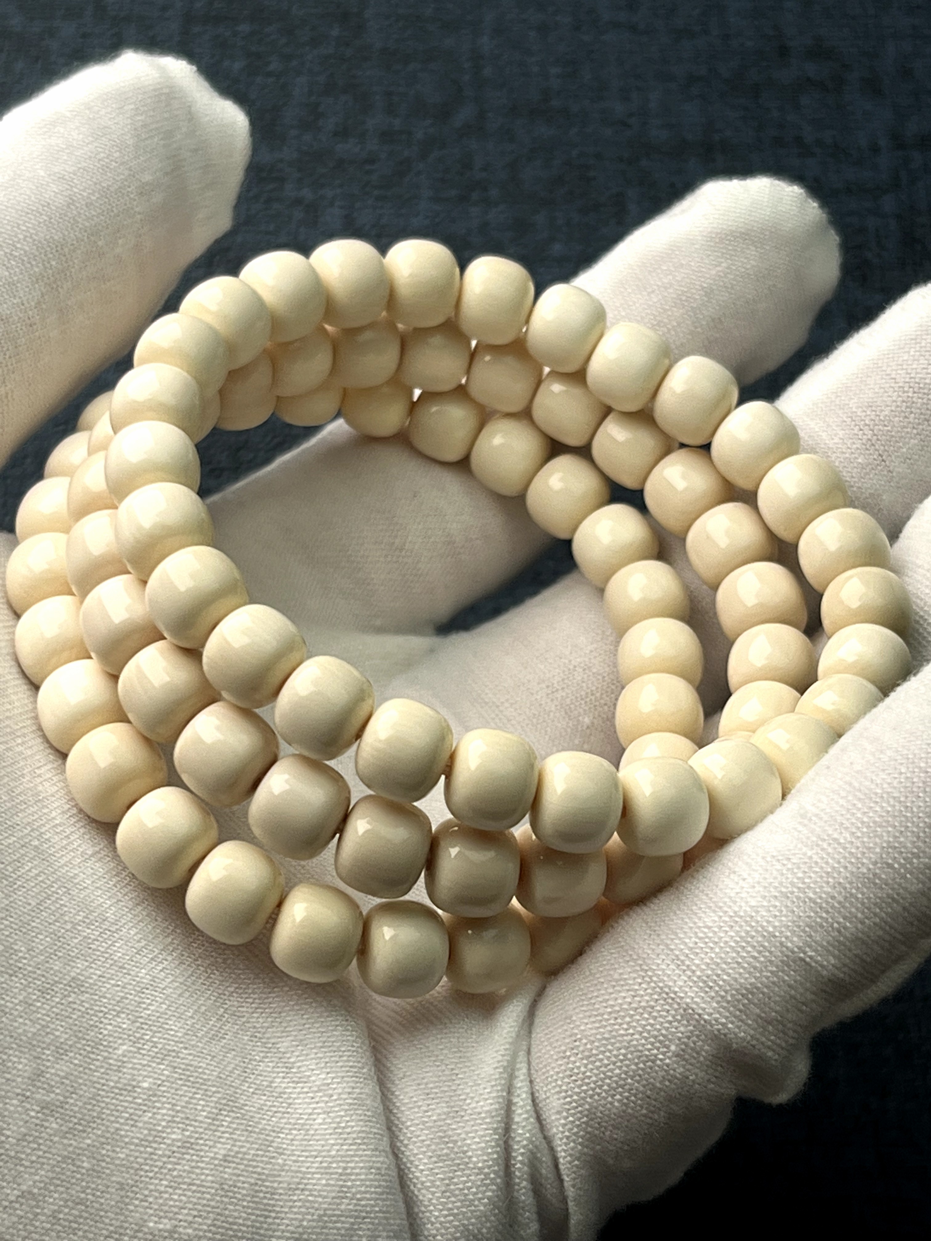 【小熊猛犸】爆款！猛犸牙5A7*8老型/直切手串全品毕业级文玩手串