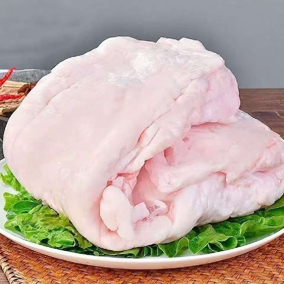 4号-农村熟食喂养土猪-鸡冠油新鲜食用出油高