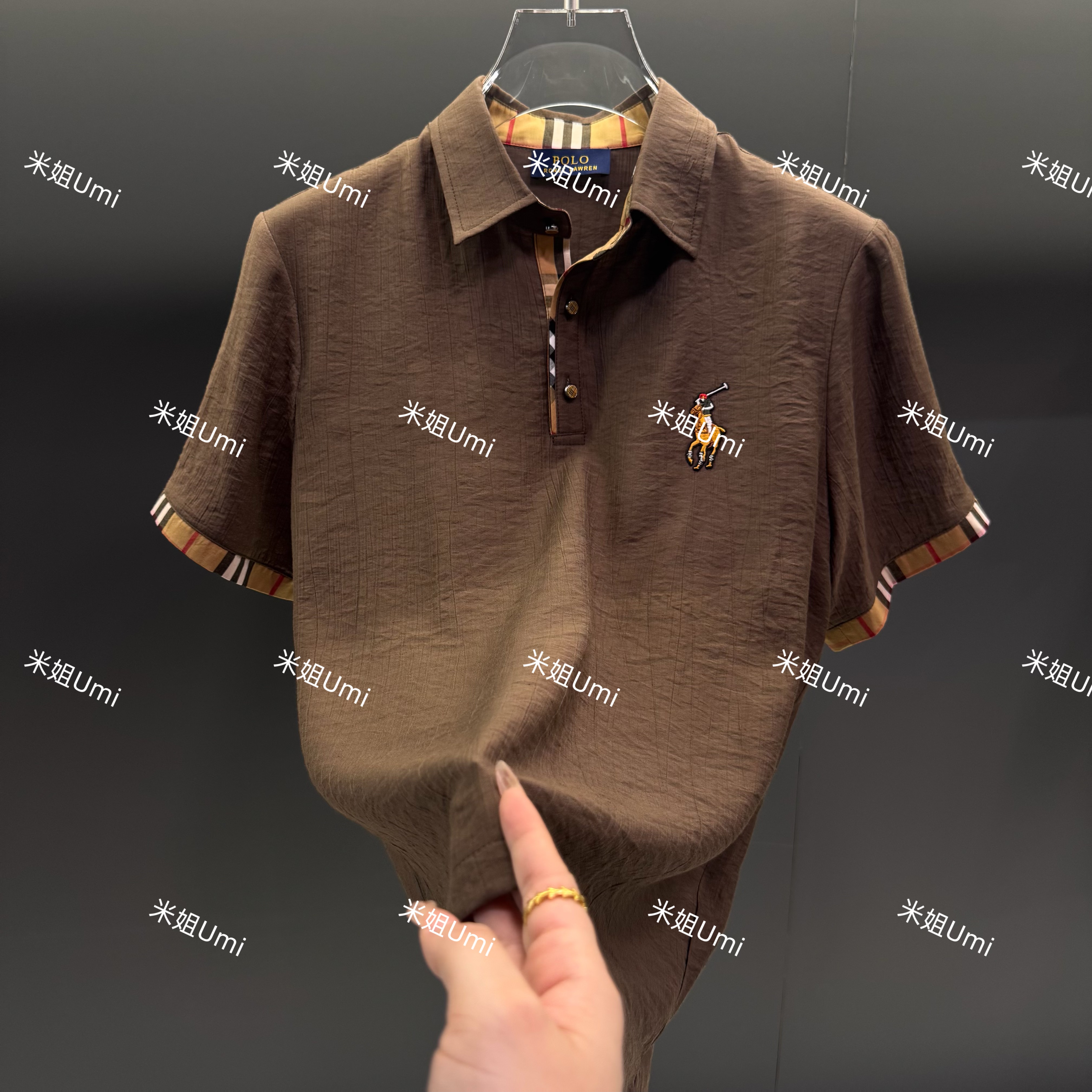 【米姐Umi】S新款设计师男女同款潮流时尚休闲Polo翻领P050