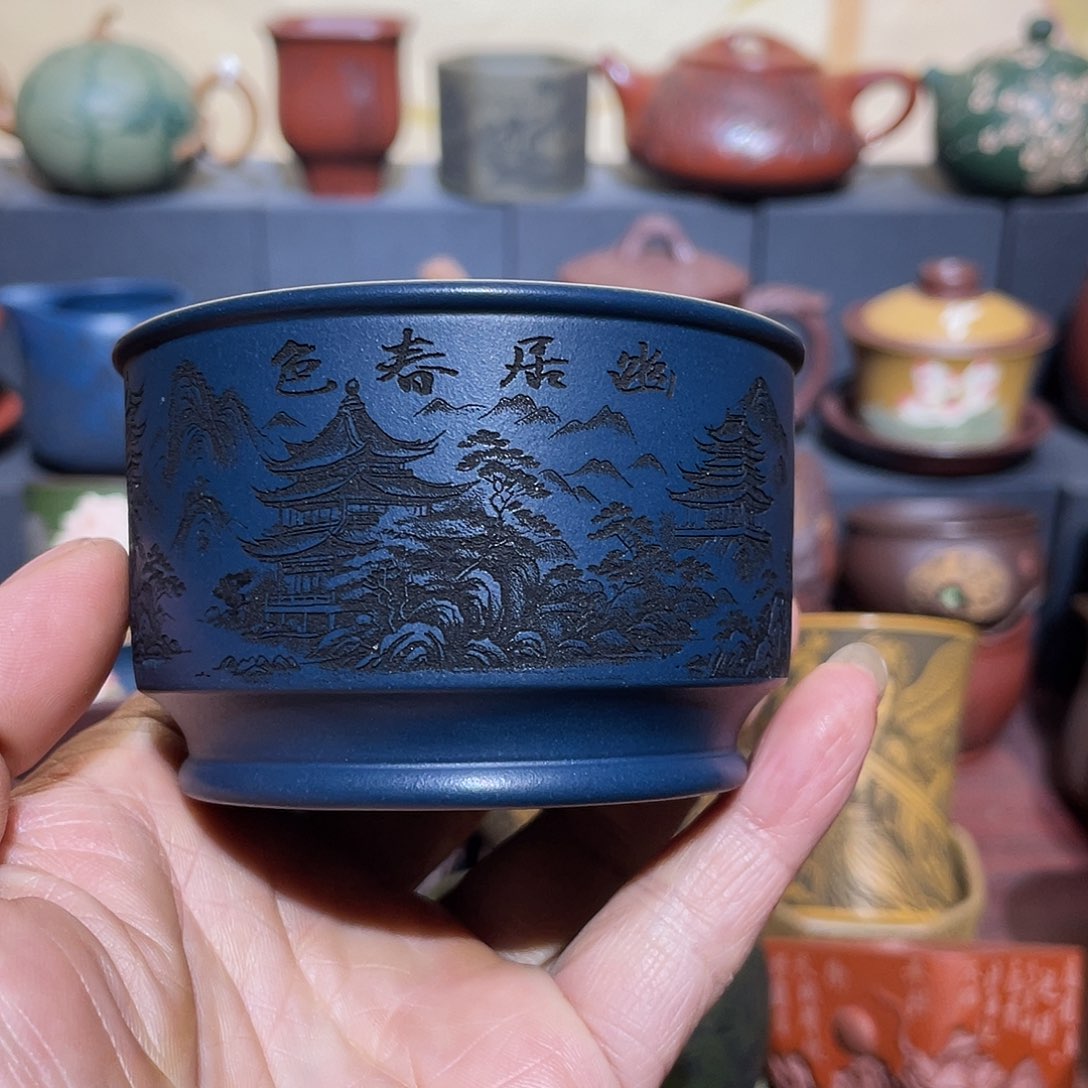 原矿紫砂手工主人杯