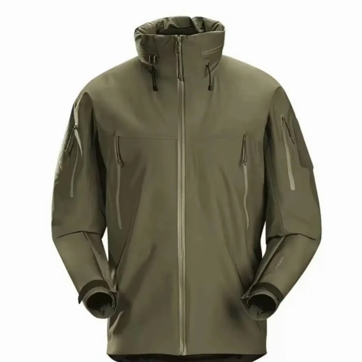 军版户外硬壳冲锋衣连帽立领登山越野骑行防水耐磨防风夹克外套