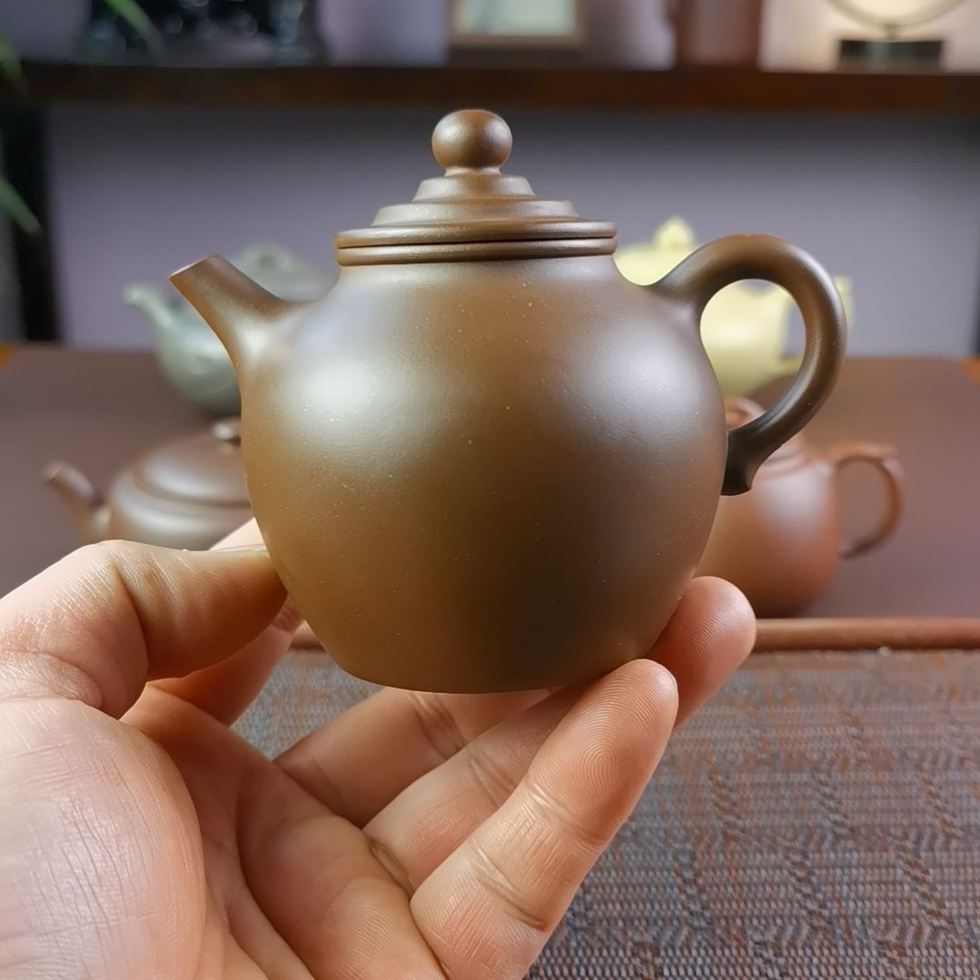 紫砂茶壶紫泥大彬橄榄200CC