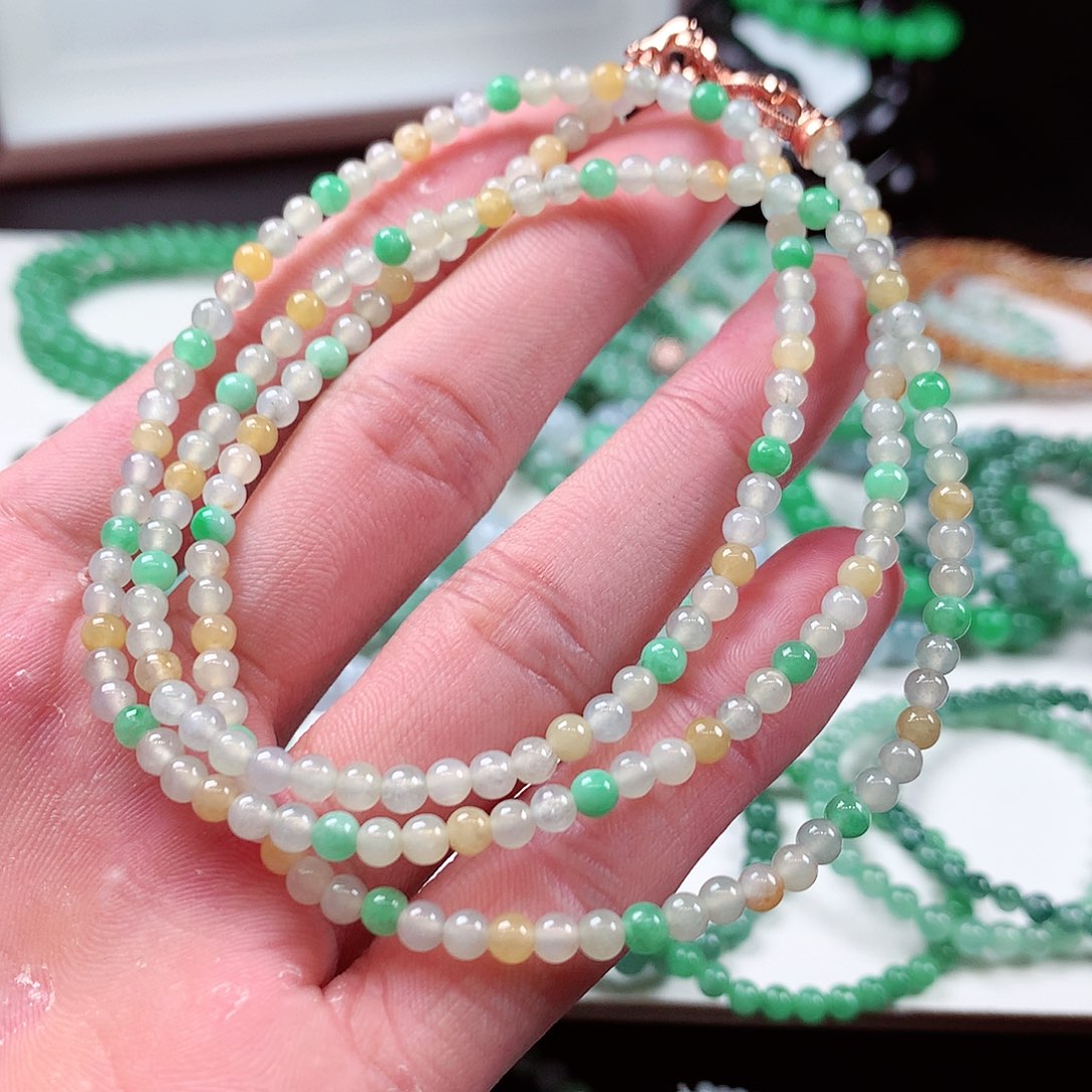 翡翠毛衣链未镶嵌