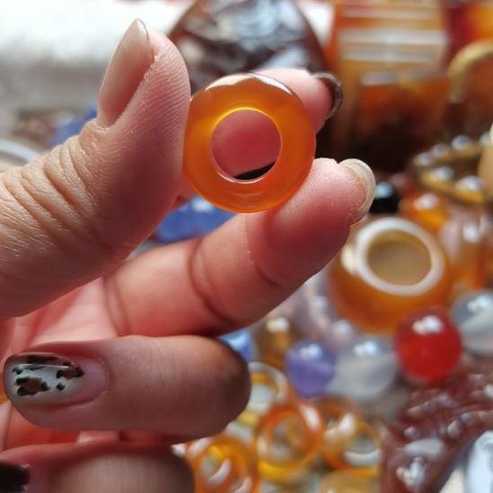 貓***兒玛瑙/玉髓合金戒指