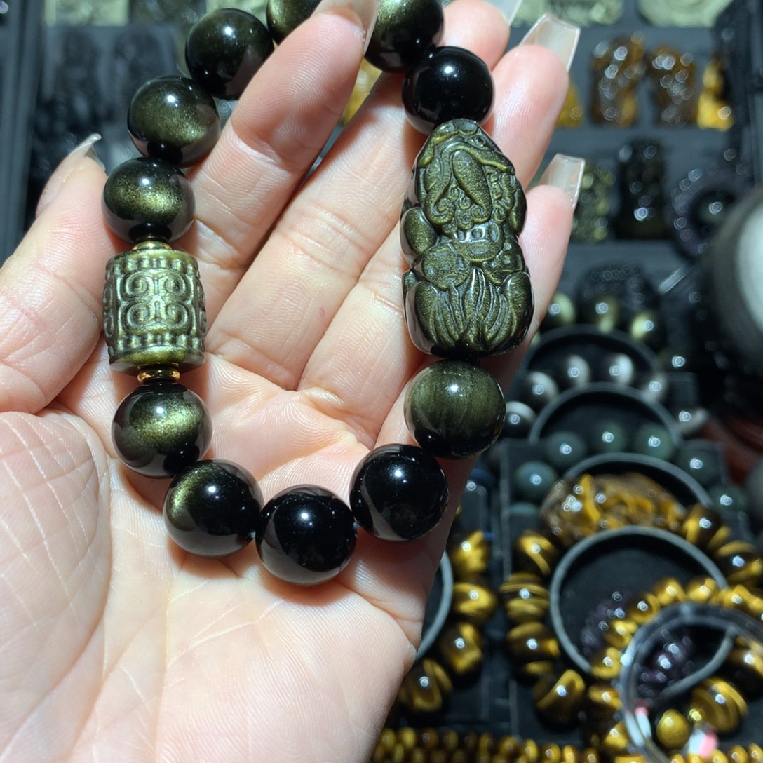 未镶嵌黑曜岩手链?