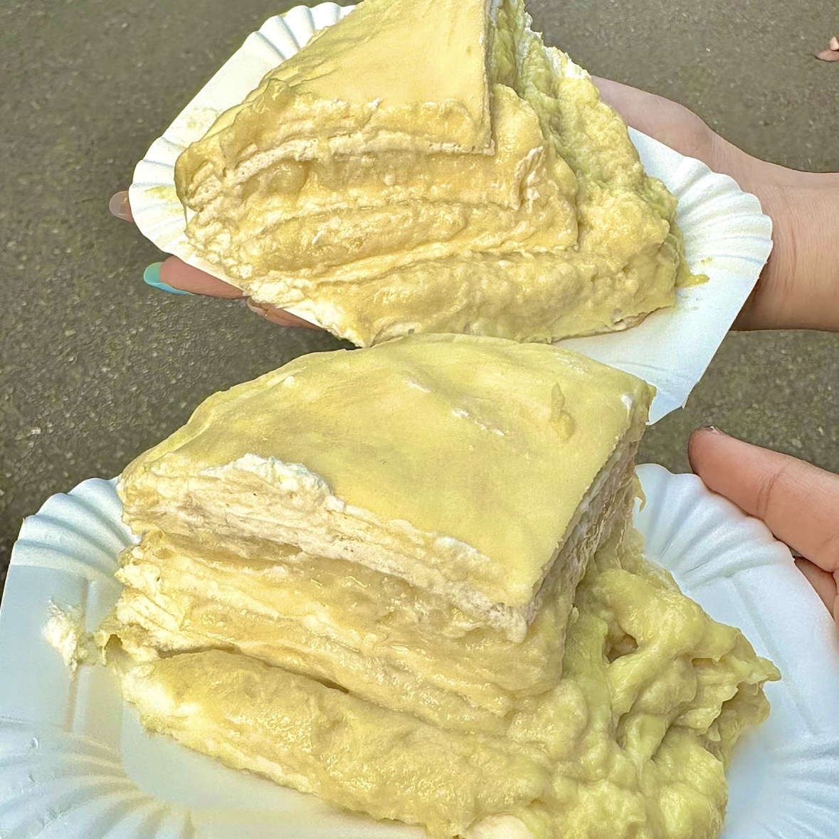 【冰淇淋口感】榴莲千层蛋糕爆浆盒子蛋糕榴芒千层蛋糕生日网红糕点