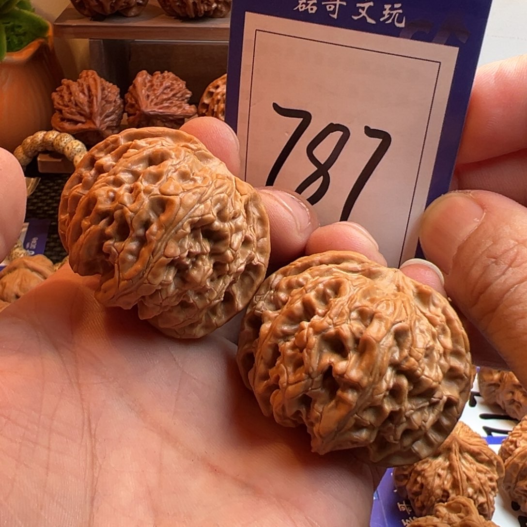 文玩核桃把件全品苹果园43尺寸787号