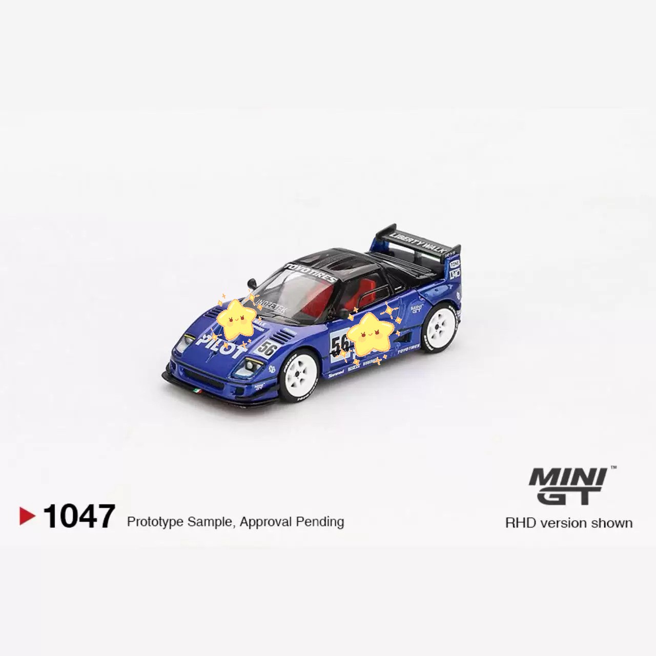 现货 MINIGT 1:64 Mazda AZ-1 蓝色 1047号 合金汽车模型