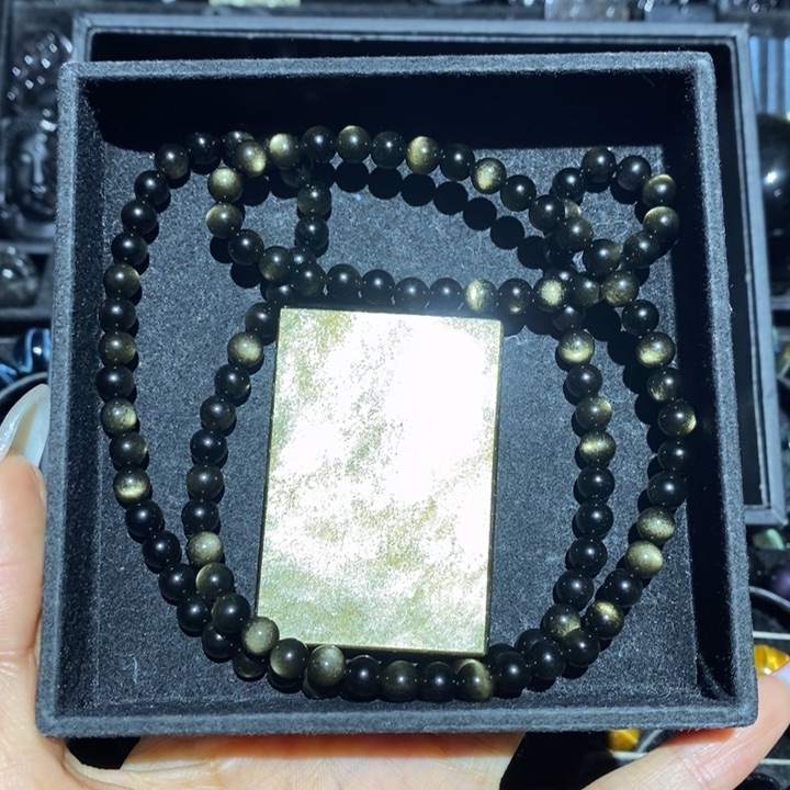 黑曜岩套链未镶嵌林**品