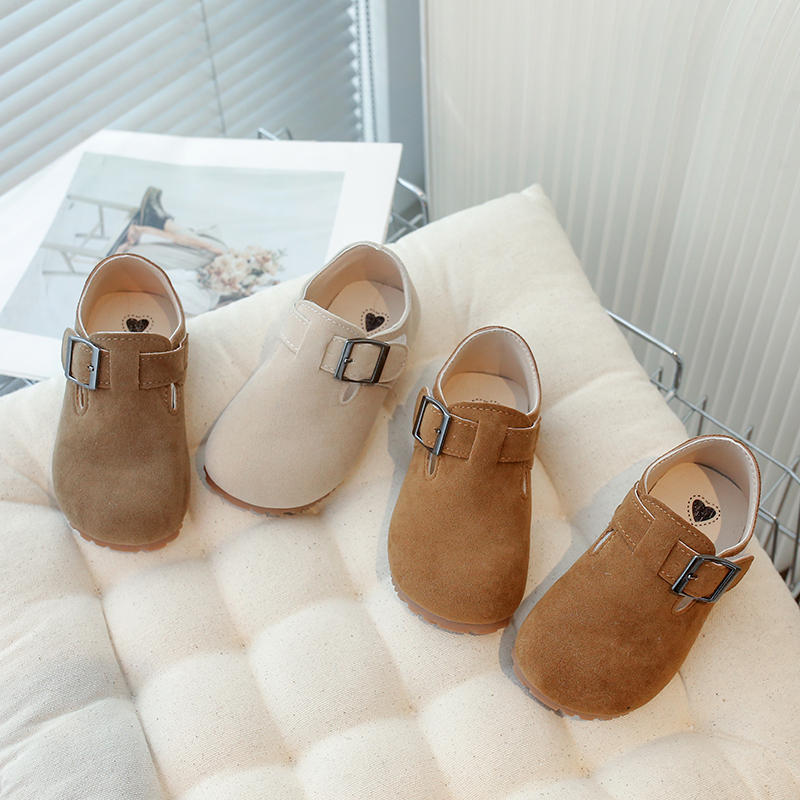21-34儿童勃肯鞋春秋皮鞋女童单鞋小童女宝豆豆复古勃肯鞋1002