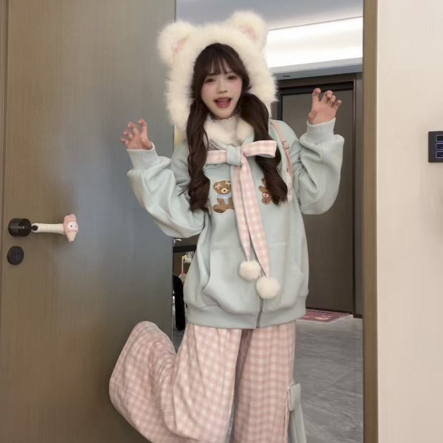 桔梗house薄荷软萌【冬季新品】甜美少女感卫衣休闲裤