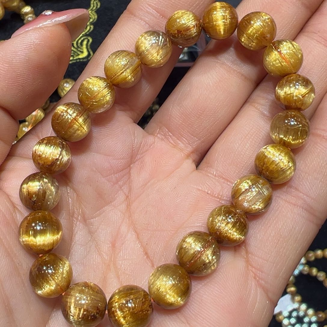 水晶手串未镶嵌钛晶手串