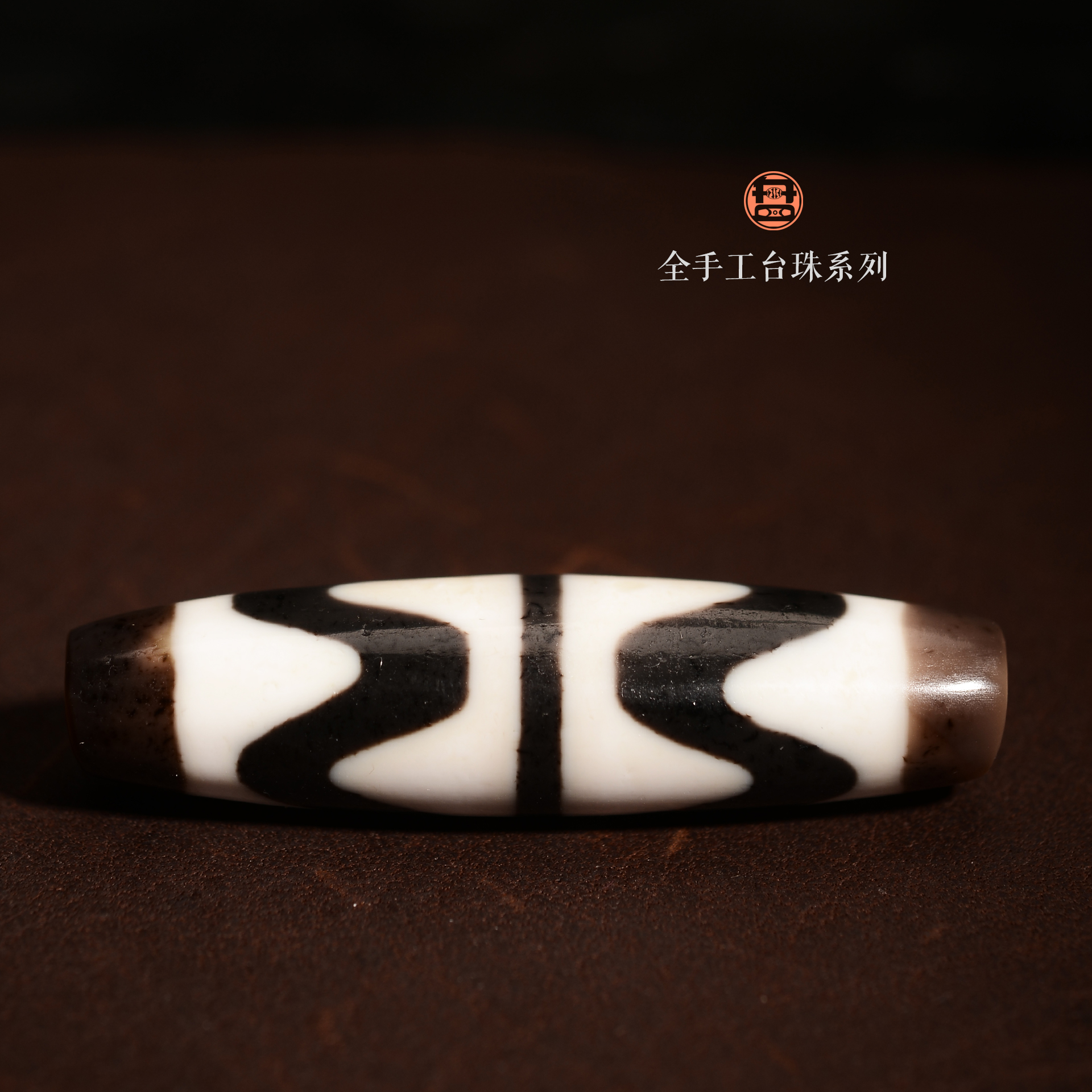聚缘 K手工定制锁骨链（现代染色玛瑙缠丝玛瑙双牙天珠制品）