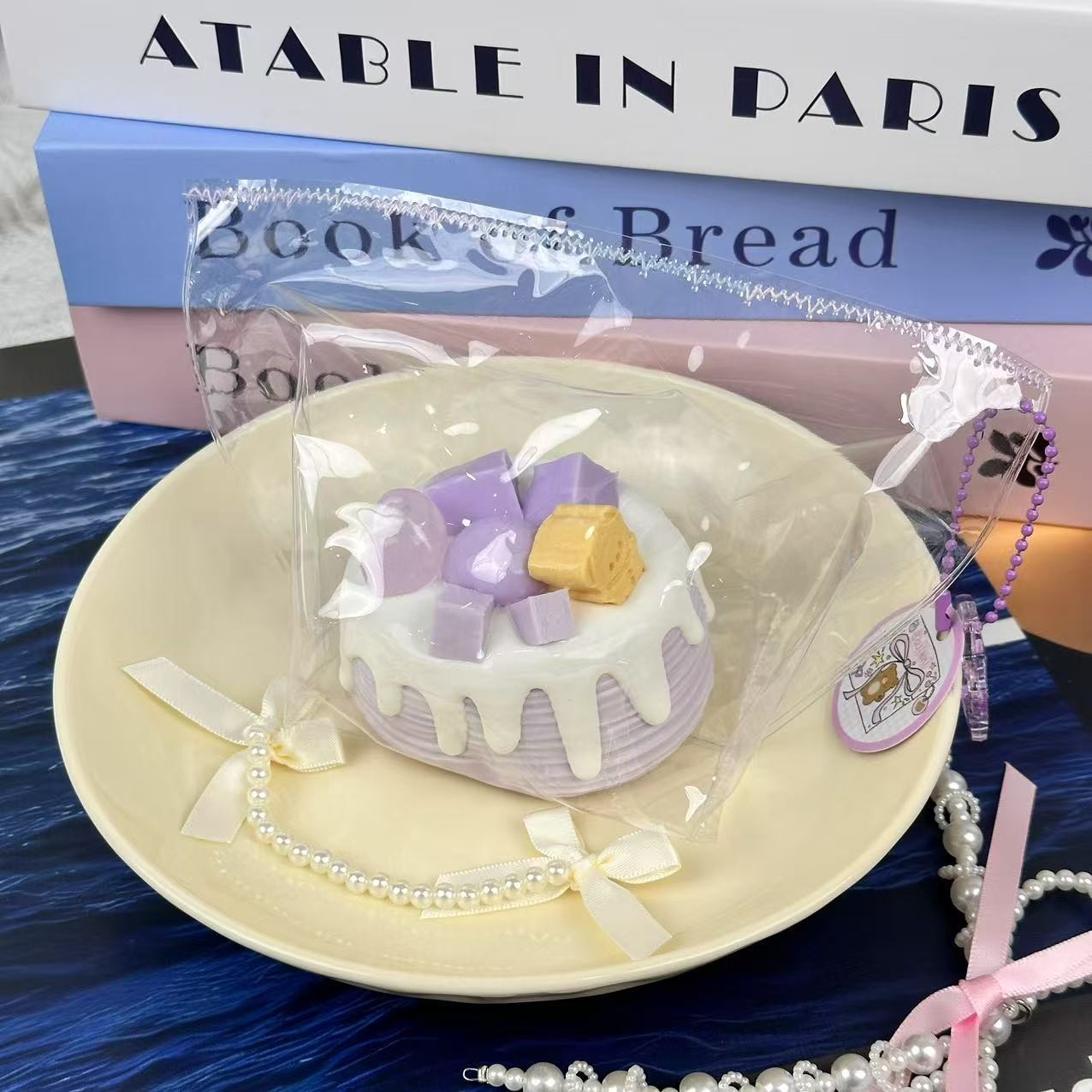 【Nibaile】芋泥蛋糕食品级手工捏捏解压玩具[默认微瑕 介意勿拍]