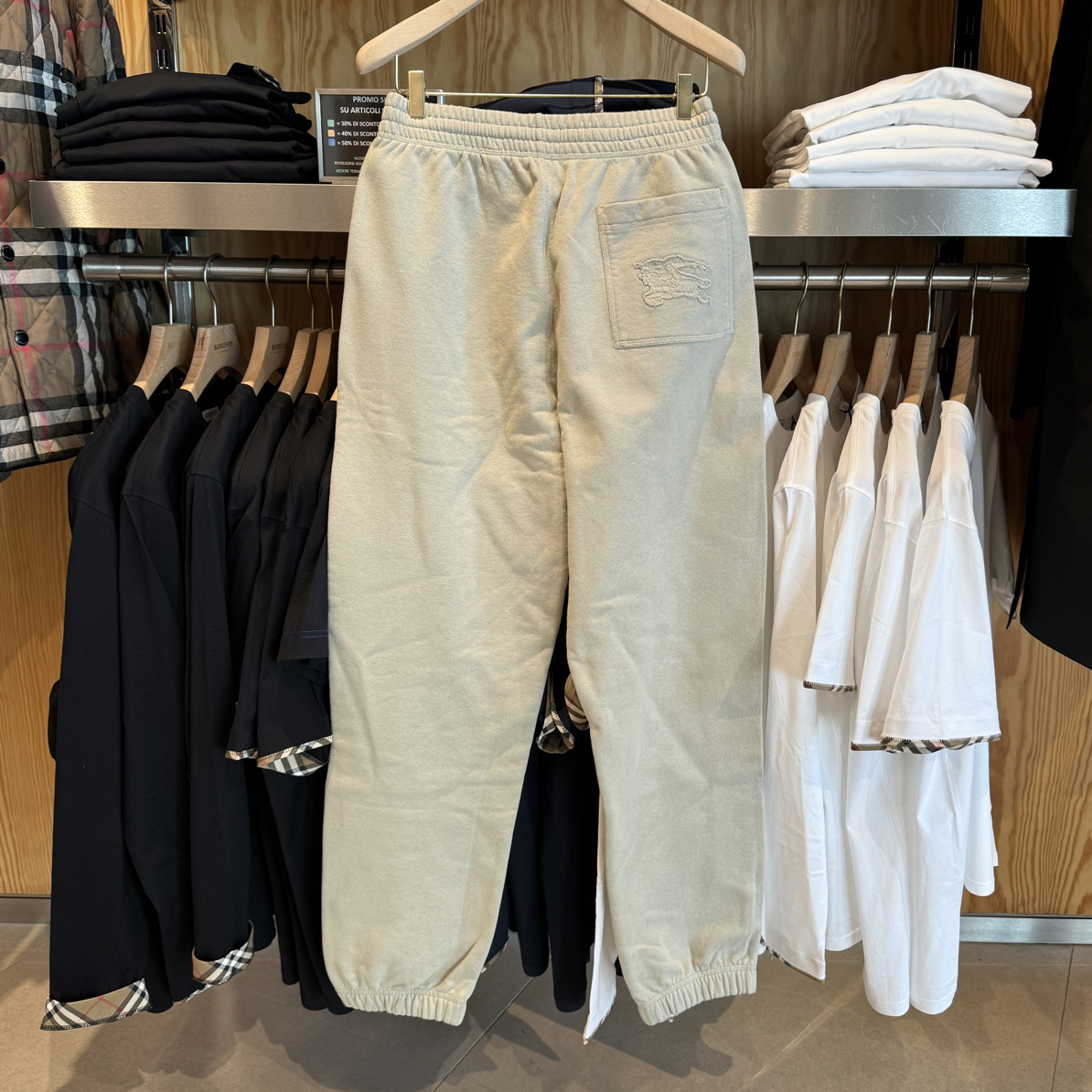 未使用 BURBERRY/博柏利 巴宝莉 男装 专柜款加绒卫裤 80946311