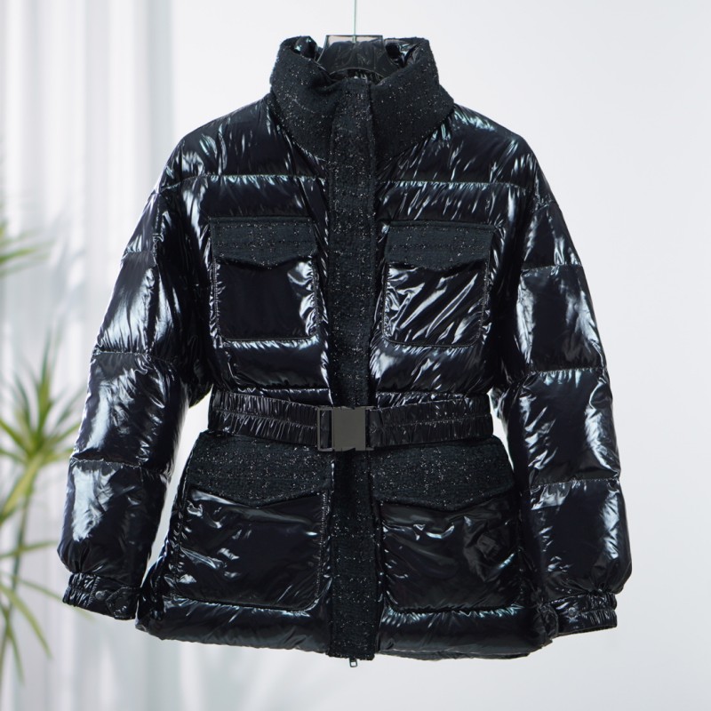 【三C・伊】E176-5  小香风设计感秋冬羽绒服黑色Y22410514Y20