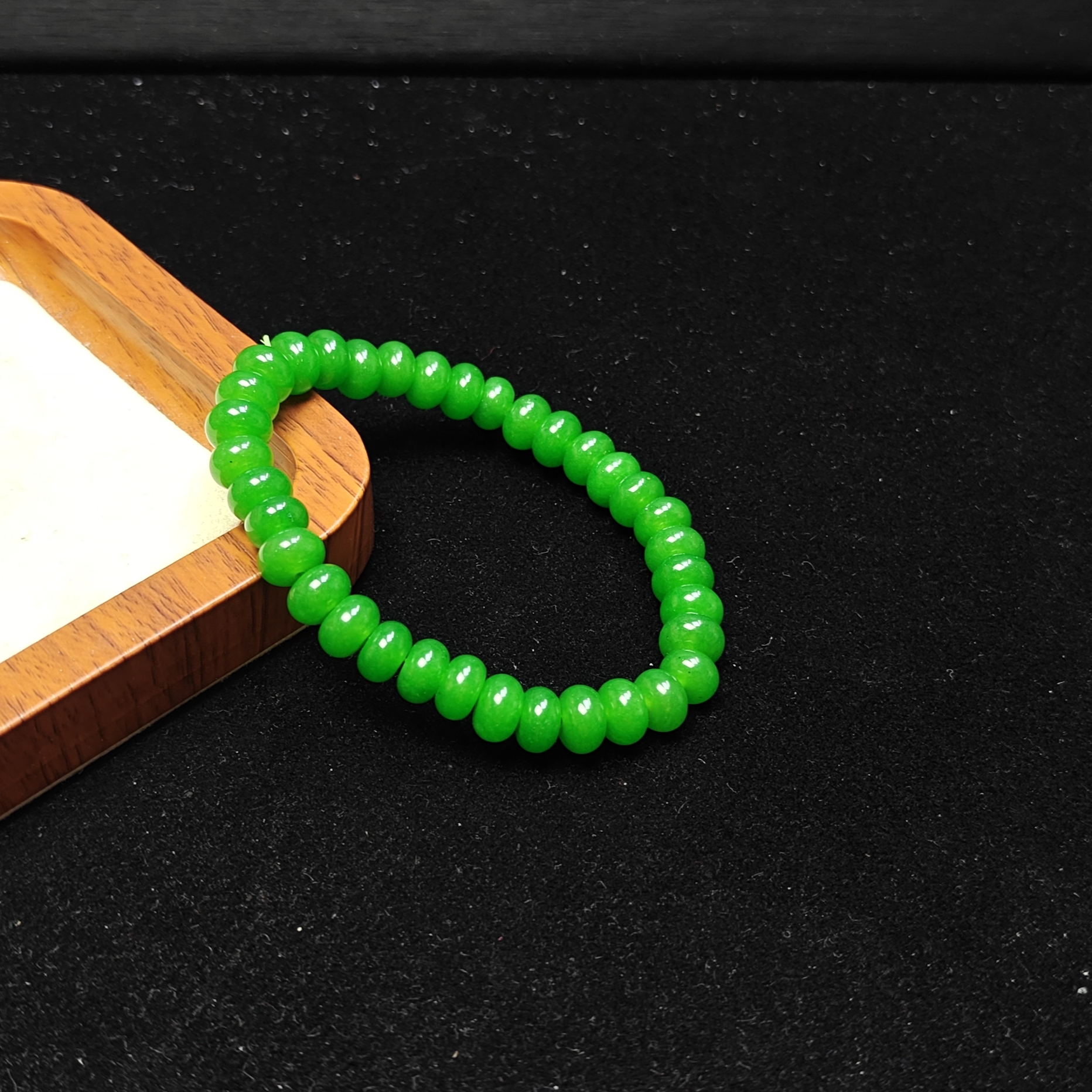 [停业清货]碧绿8m算盘珠手串-042-多样性发一