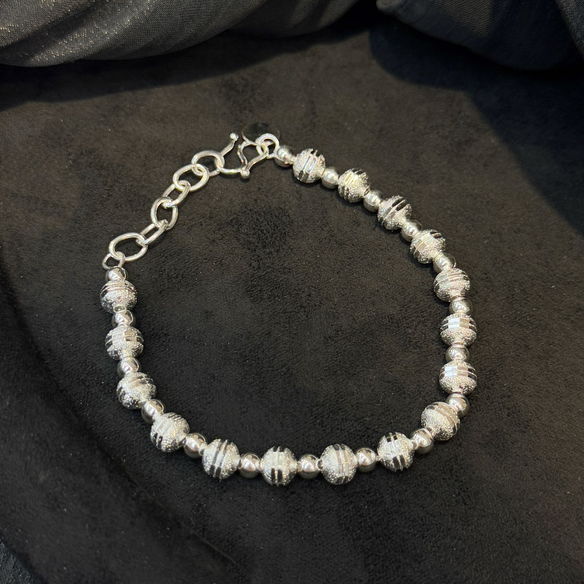 通体  999足银同款 H357铜钱佛珠手串手链