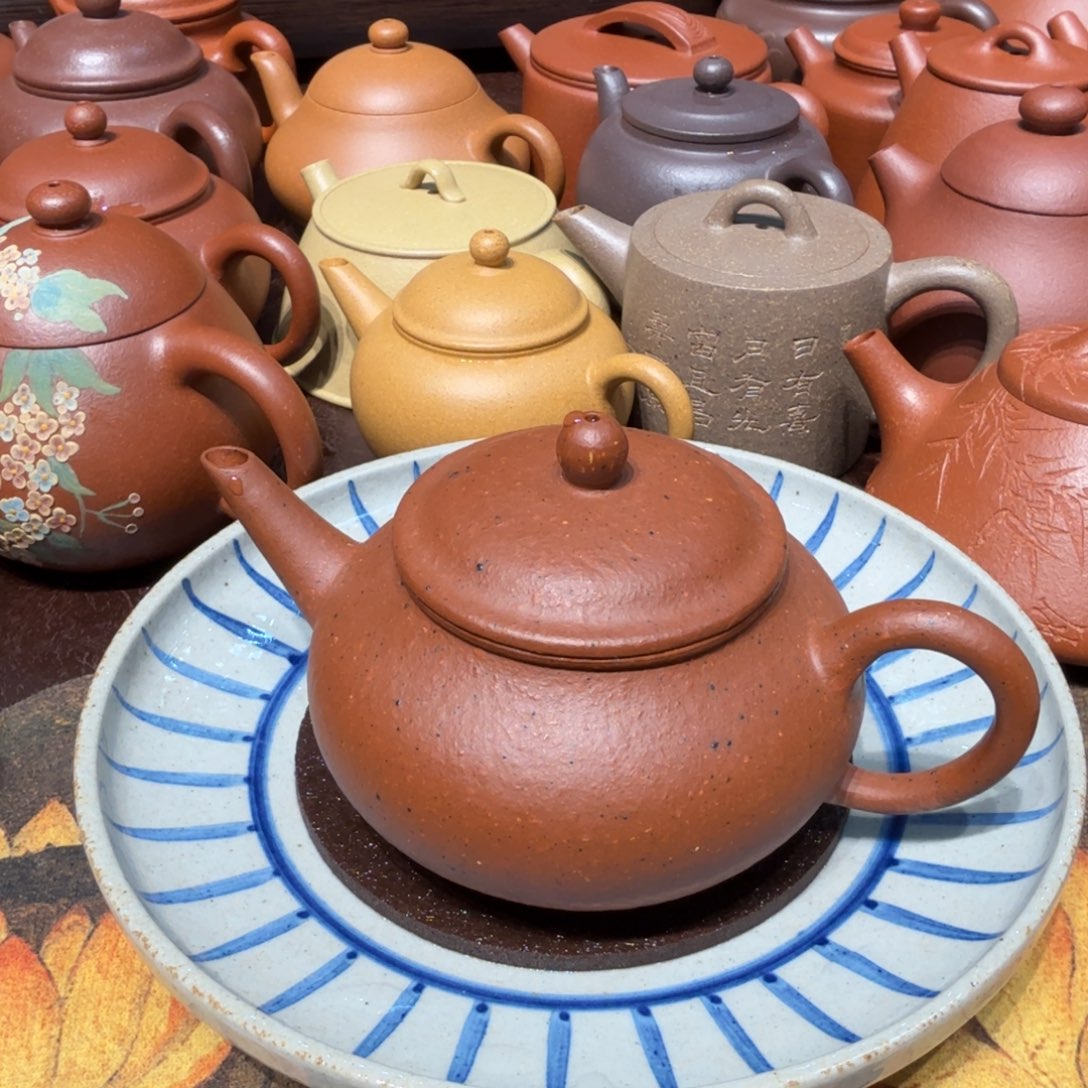 琉璃手工艺品老朱泥紫砂