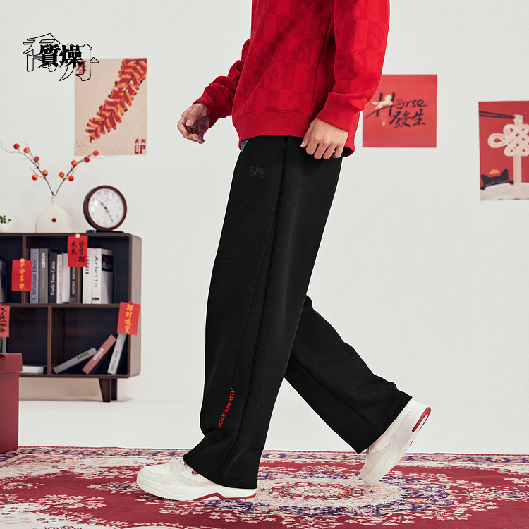 乔丹2026春季男性针织长裤乔丹质燥透气运动卫裤QDLKL3261412B