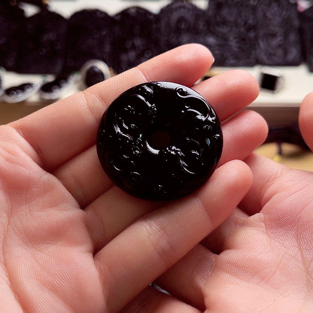 天然缅料 A货平安扣