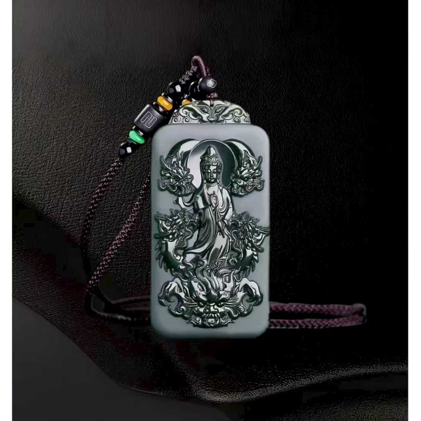 【芳芳专属】九龙护主观音玉牌