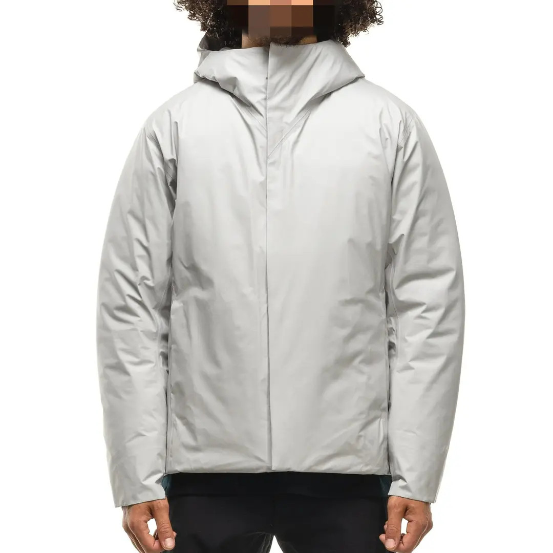 重磅新款！90白鸭绒！男士压胶防风防水户外保暖连帽羽绒服23078