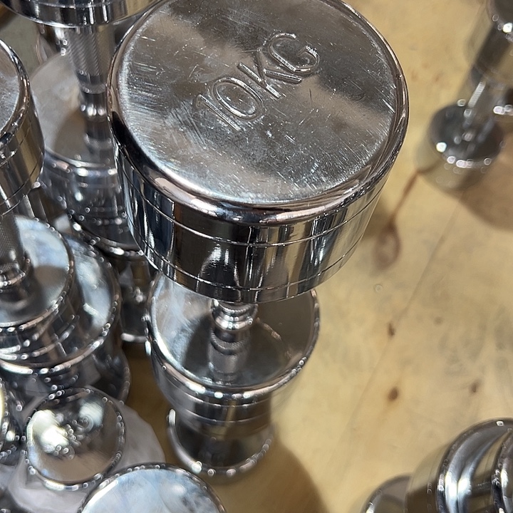 全新电镀纯钢小头10公斤一对