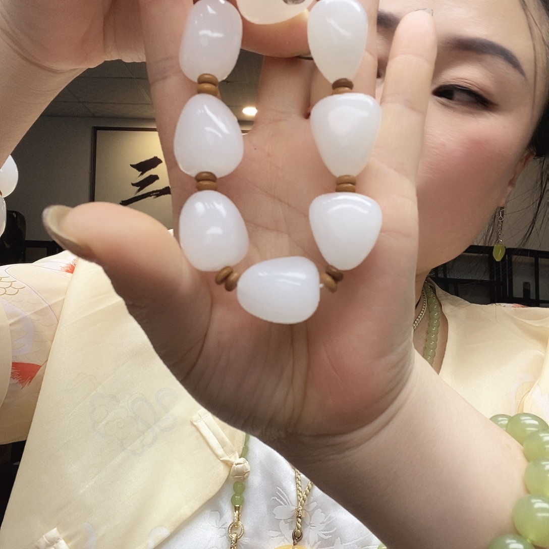 和田玉未镶嵌手链