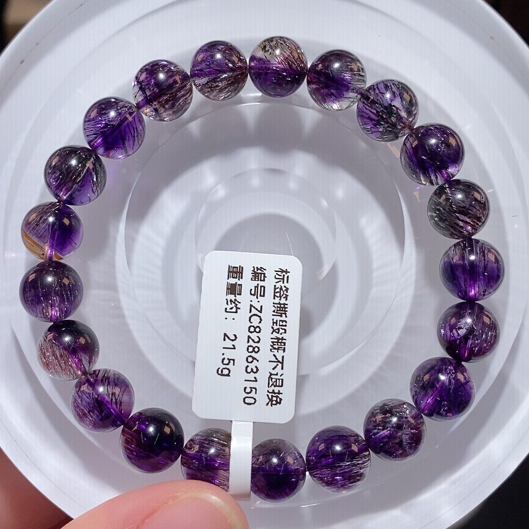 水晶手链未镶嵌F紫超七9