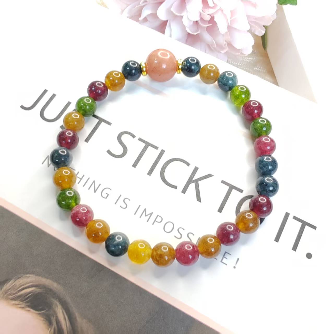 碧玺卡6手链圆珠单圈多圈素圈设计定制多样性发其一YD1031