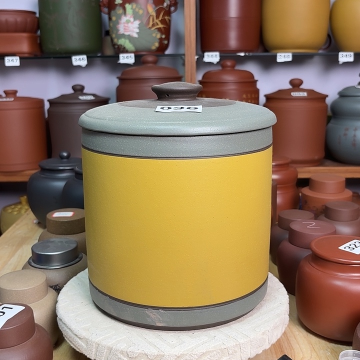 紫砂茶叶罐八八饼茶叶罐036